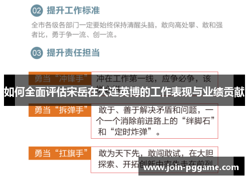 如何全面评估宋岳在大连英博的工作表现与业绩贡献